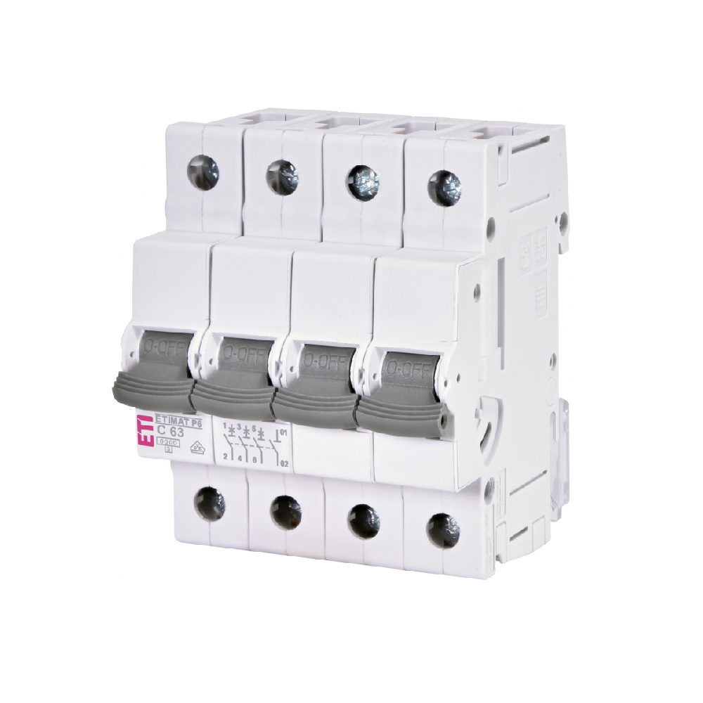 INTRERUPATOR DE CORCUIT P6 3p+N C63