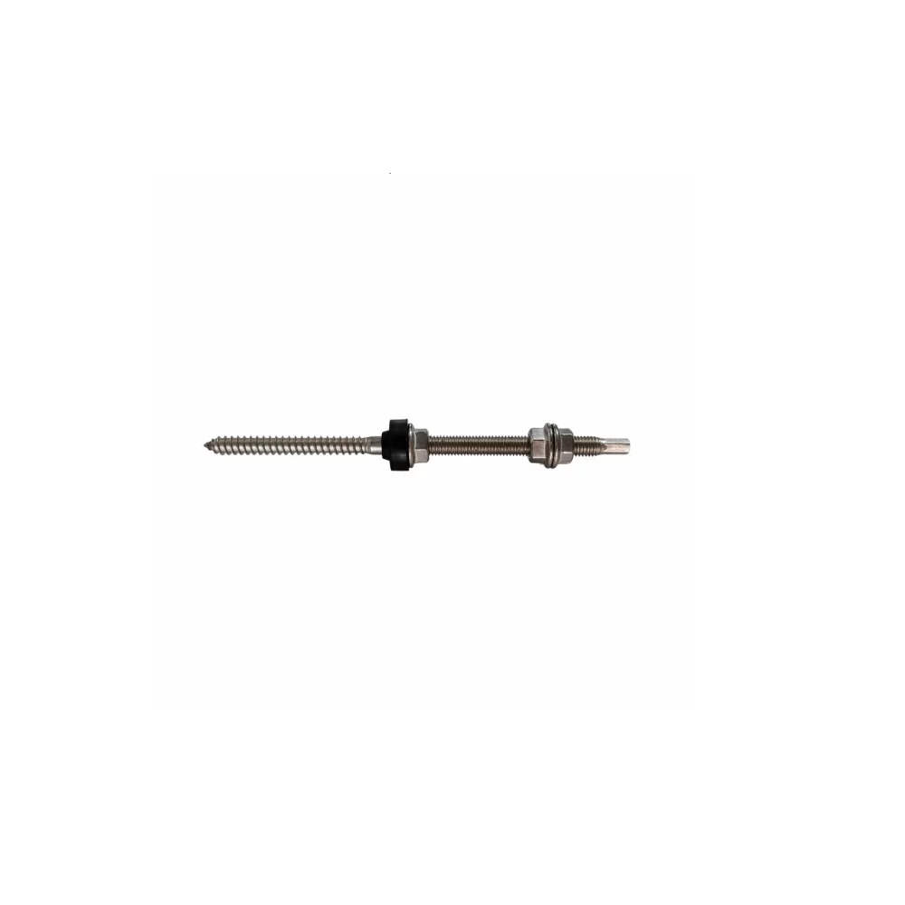SURUB FIXARE INOX  M10 X 250 mm CU PAP HEXAGONAL SW7 PREVAZUT CU TREI PIULITE DIN INOX