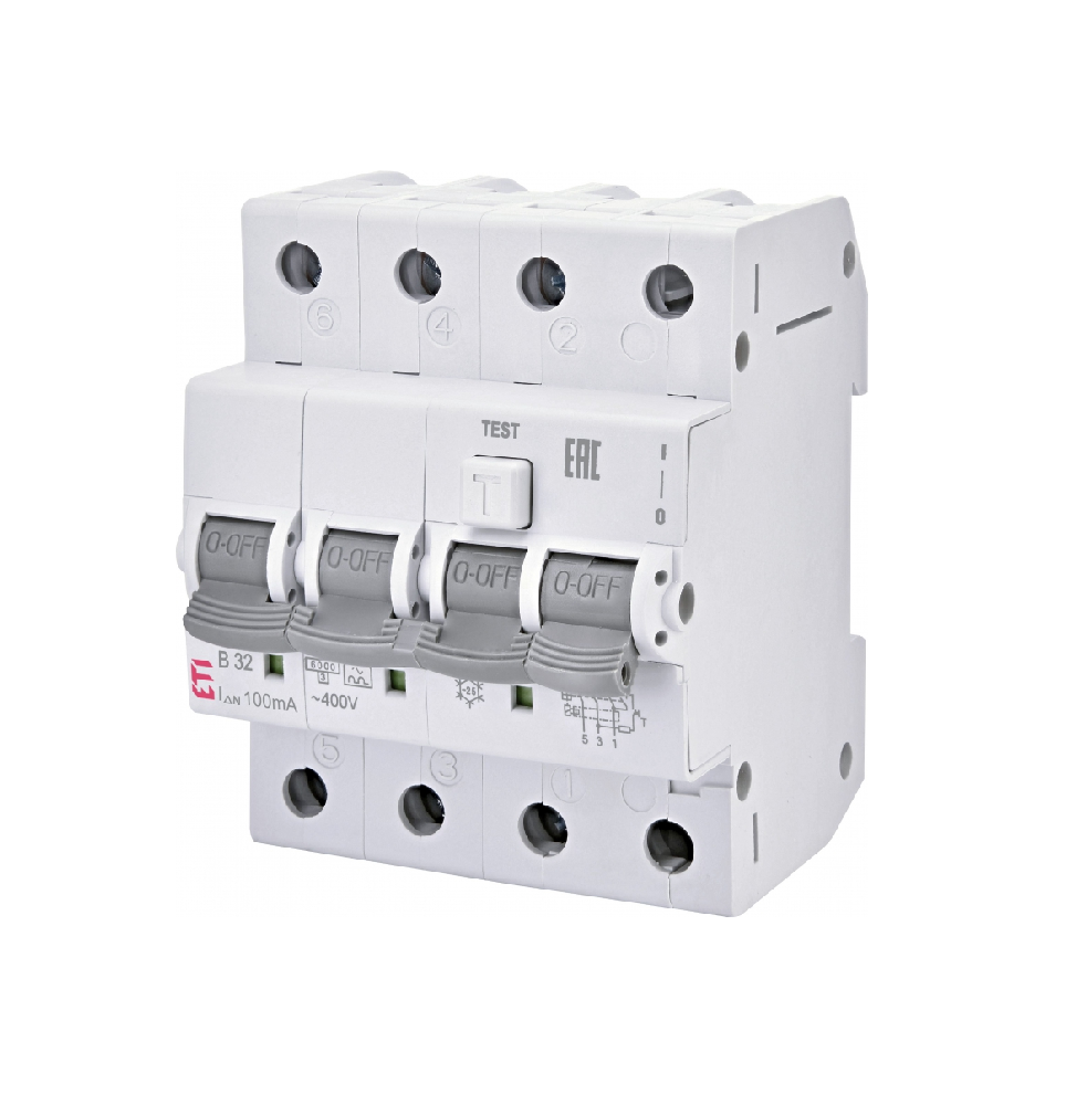 DIFERENTIAL RCBO KZS-4M 3p+N A C16/0.1