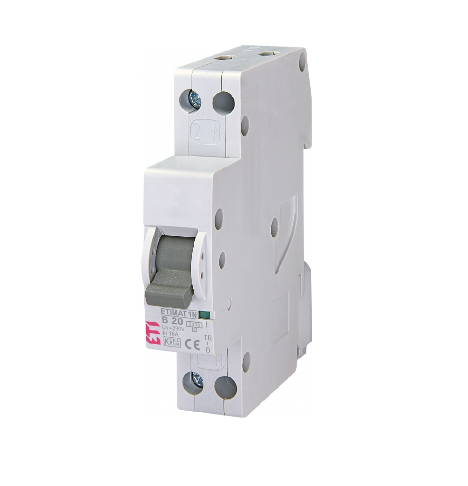 INTRERUPATOR DE CIRCIUT ETIMAT 1N 1p+N B20 6kA