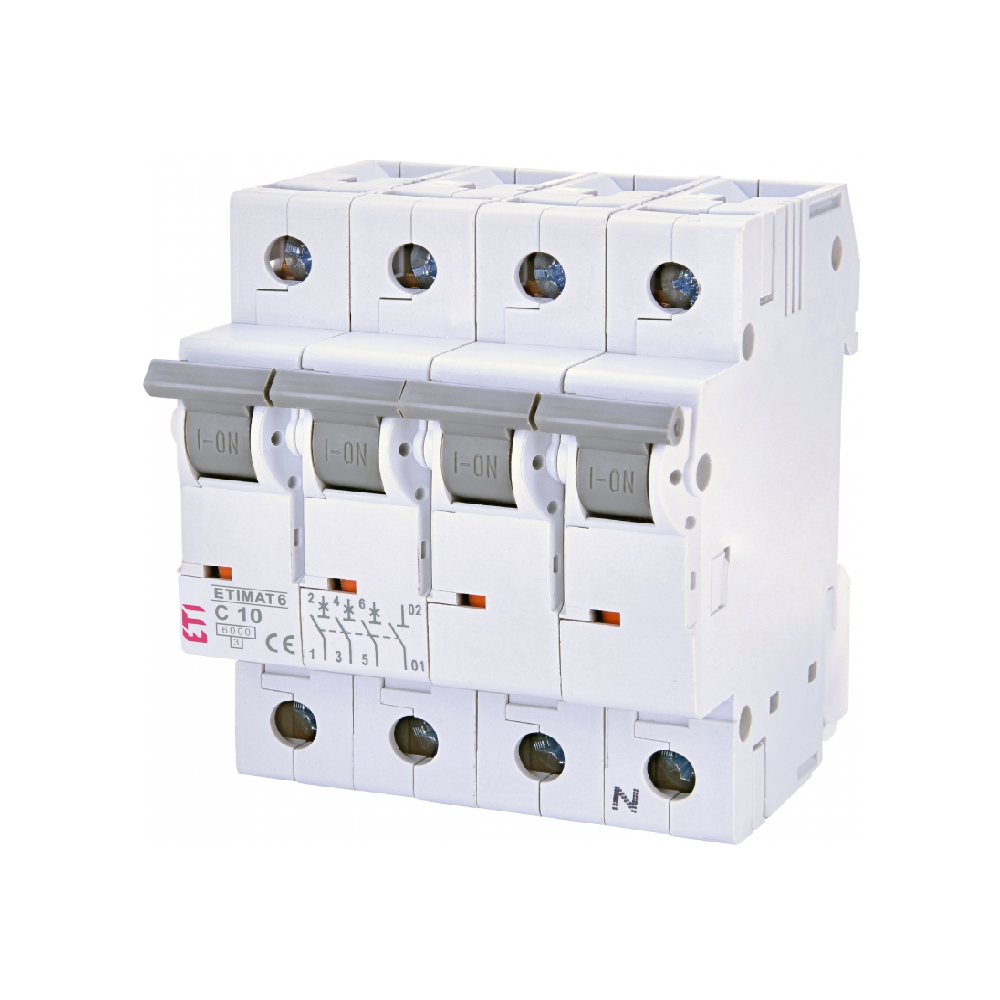 INTRERUPATOR DE CIRCUIT ETIMAT 6 C 3p+N 6kA 10A